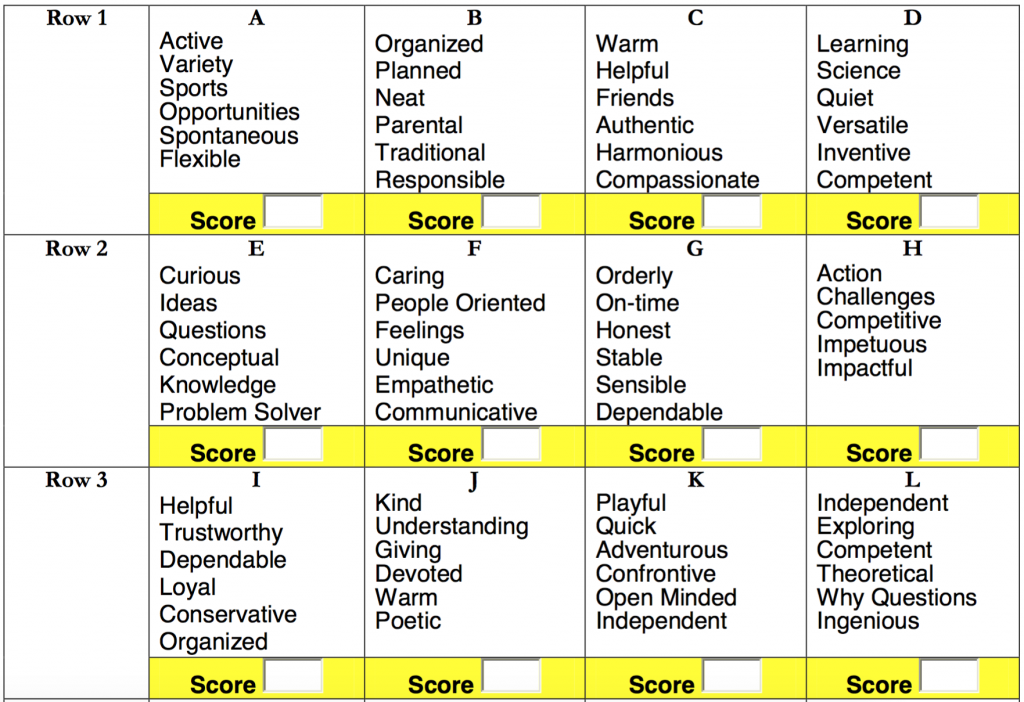 True Colors Personality Test - Part 1