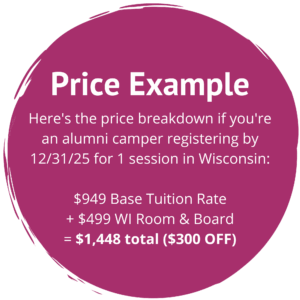 Dance Camp Dates and Rates Price Example